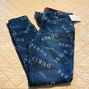Guess Dark Blue Logo Men's Jeans